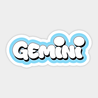 Gemini astrology graffiti letters writing Sticker